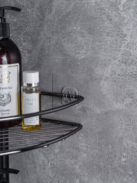 Полка для ванной черный никель П00000891 ProfFero, 3 яруса, 1 шт.