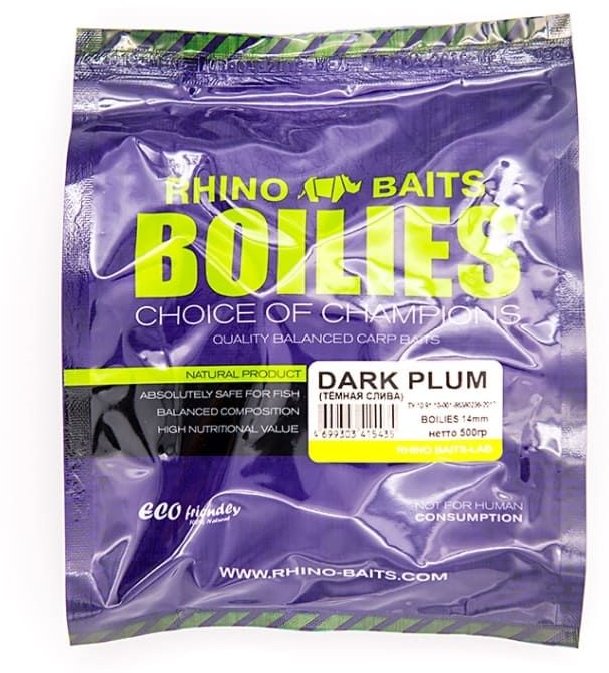 Бойлы Baits Rhino Dark Plum 14мм 0,5 кг купить,NaN