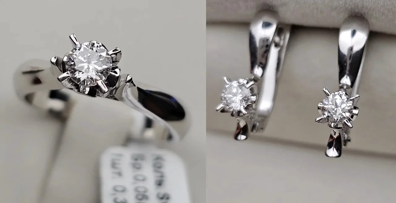 Комплект Deimantas 114120400 17р 0,30ct 0,62ct. купить,NaN