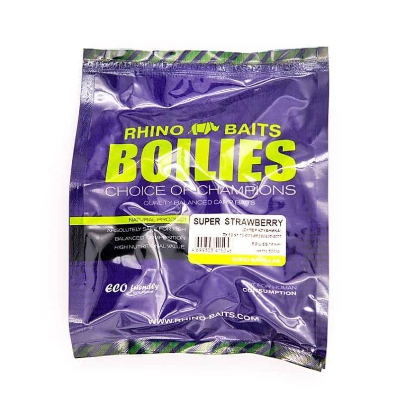 Бойлы Baits Rhino Super Strawberry 14мм 0,5 кг купить,NaN