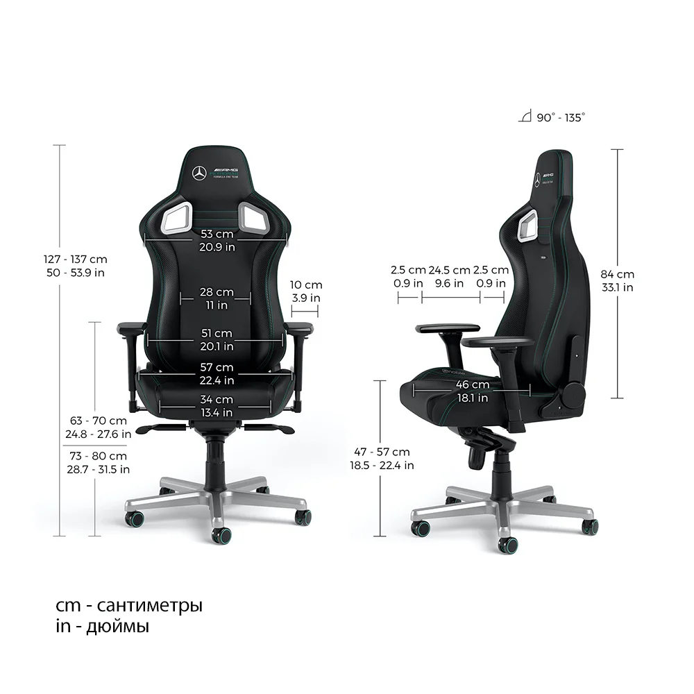 Игровое кресло Noblechairs Epic Mercedes-AMG Petronas Black купить,NaN