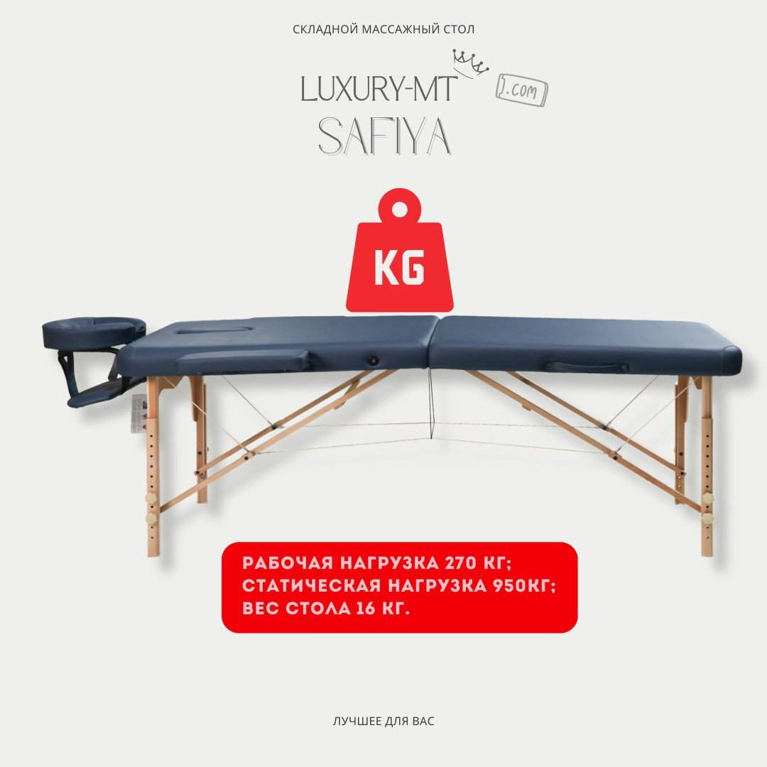 LUXURY MT Кушетка SAFIYA silver blue до 270 кг 71х184 см купить,NaN
