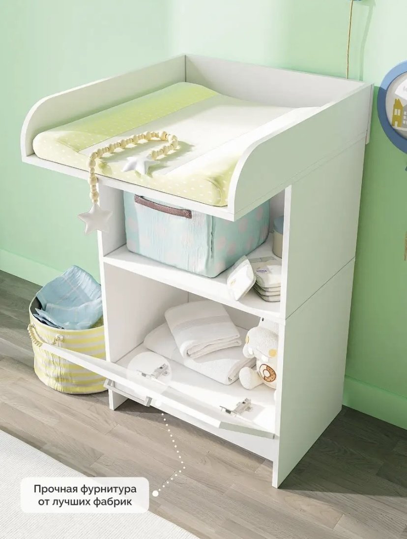 Детский пеленальный комод Letta 150671333, 60.2x60x103 см, белый
