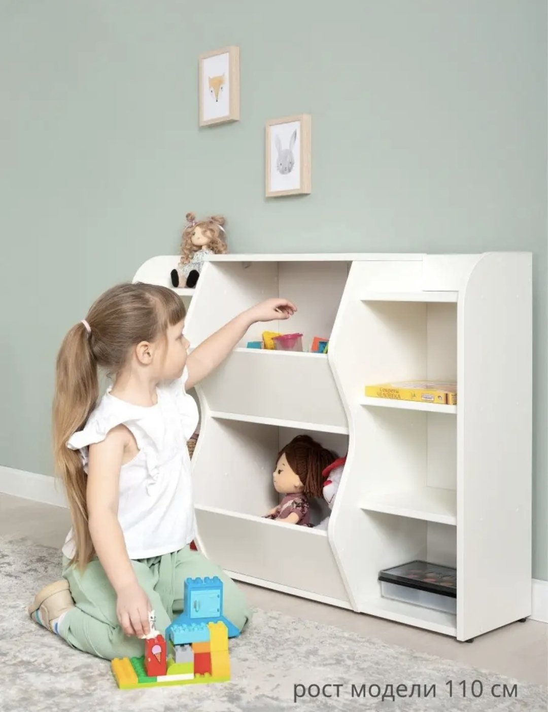 Детский стеллаж Letta 151124724, 104x32x76 см, белый