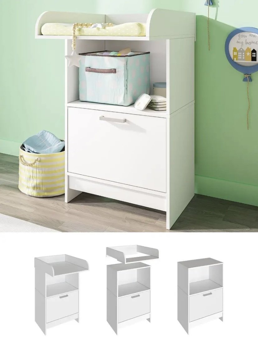 Детский пеленальный комод Letta 150671333, 60.2x60x103 см, белый