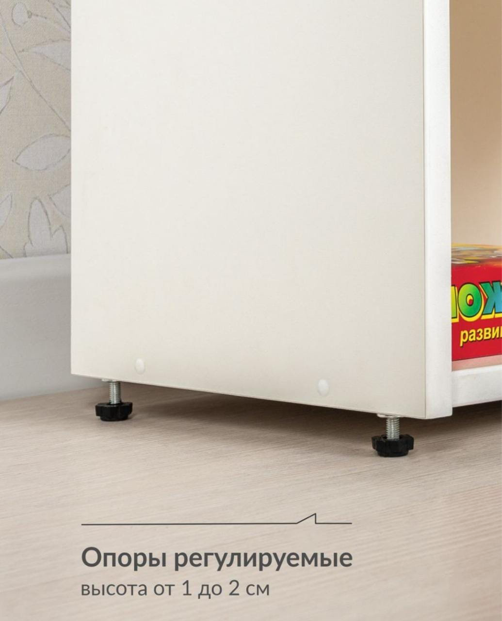 Детский стеллаж, 104x32x76 см, белый купить,NaN