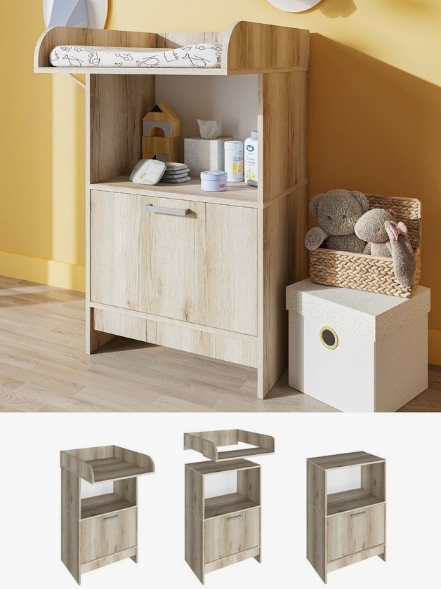 Детский пеленальный комод Лилу-2, 60x65.8x103 см, коричневый