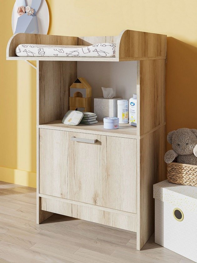 Детский пеленальный комод Лилу-2, 60x65.8x103 см, коричневый