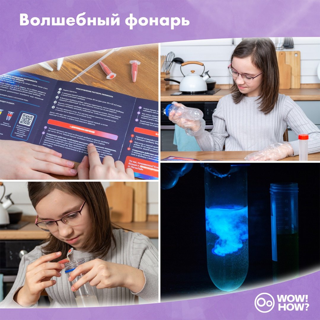 Выращивание кристаллов, опыты с полимерами, опыты со светом, опыты с реактивами, эксперименты на кухне, наблюдение WOW! HOW 227521466 купить,NaN