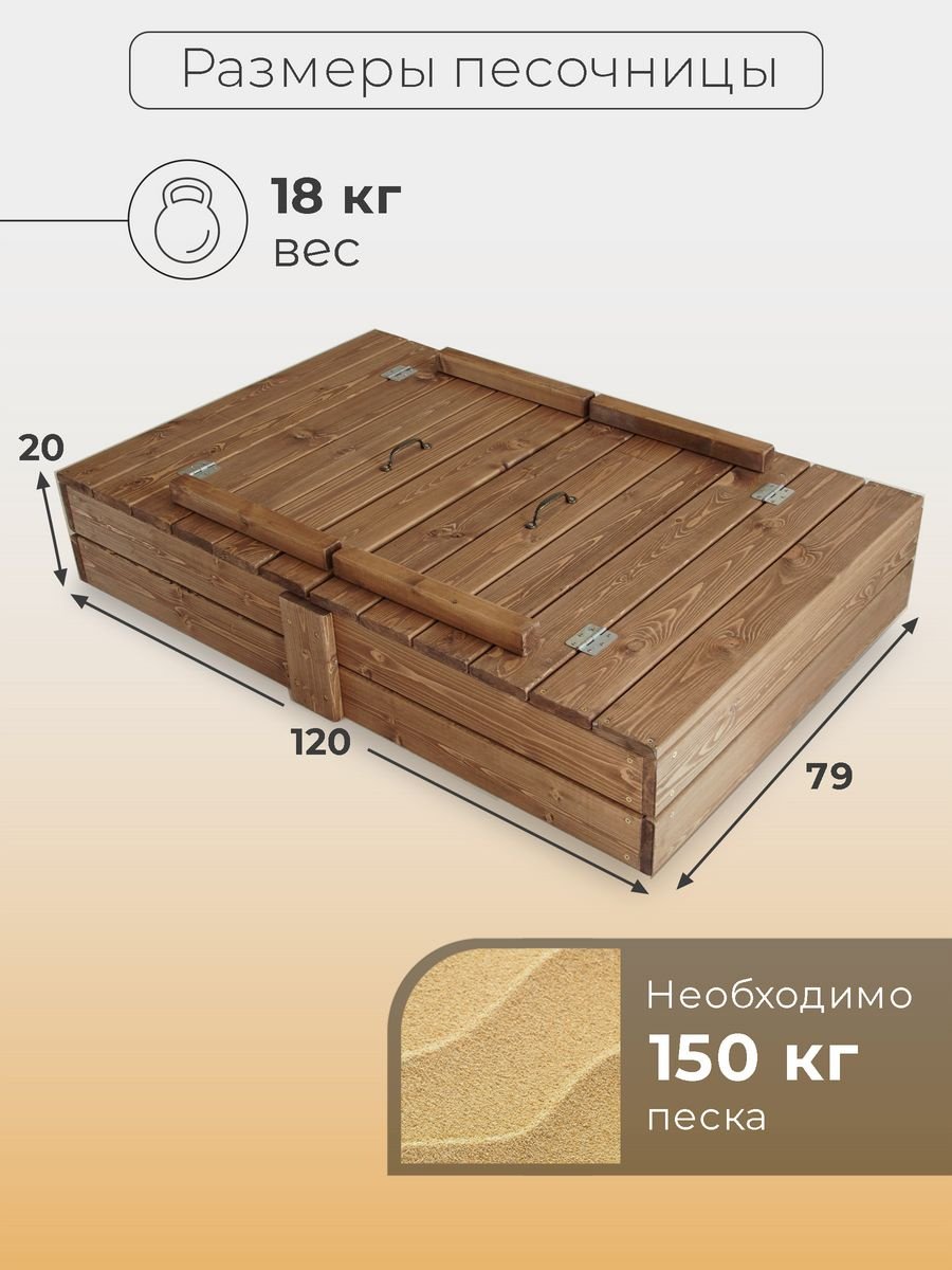 Песочница 059847617, 118x79x19 см купить,NaN