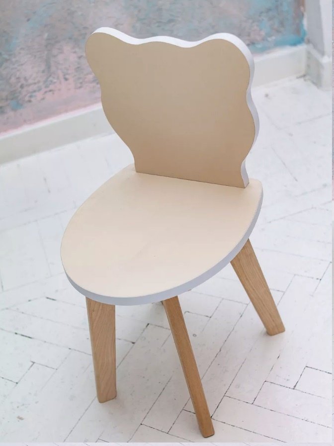 RuLes Детский стол и два стула мишки детский стол, 70x50x52 см, бежевый