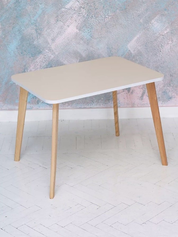 RuLes Детский стол и два стула мишки детский стол, 70x50x52 см, бежевый