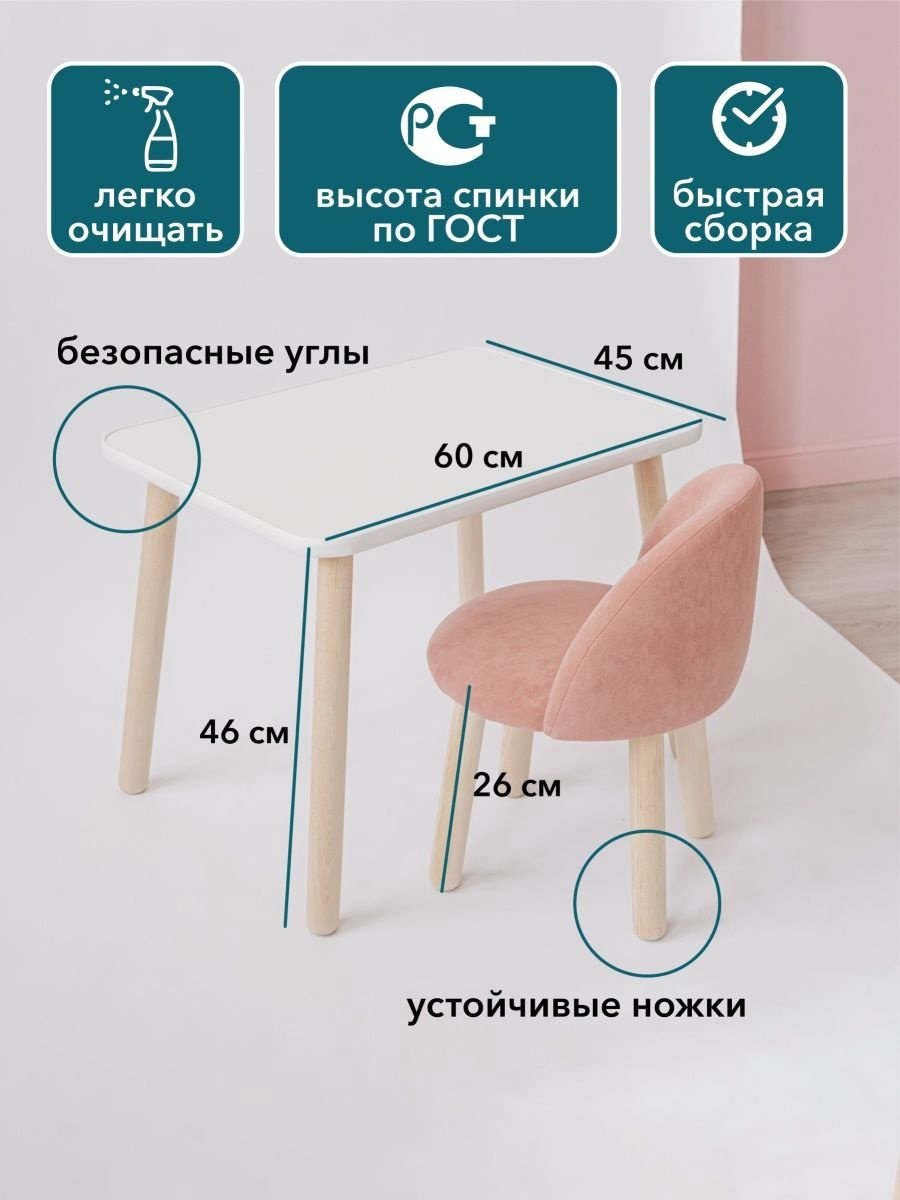 Папа рядом 109414331 комплект, 60x45x46 см, белый, розовый купить,NaN
