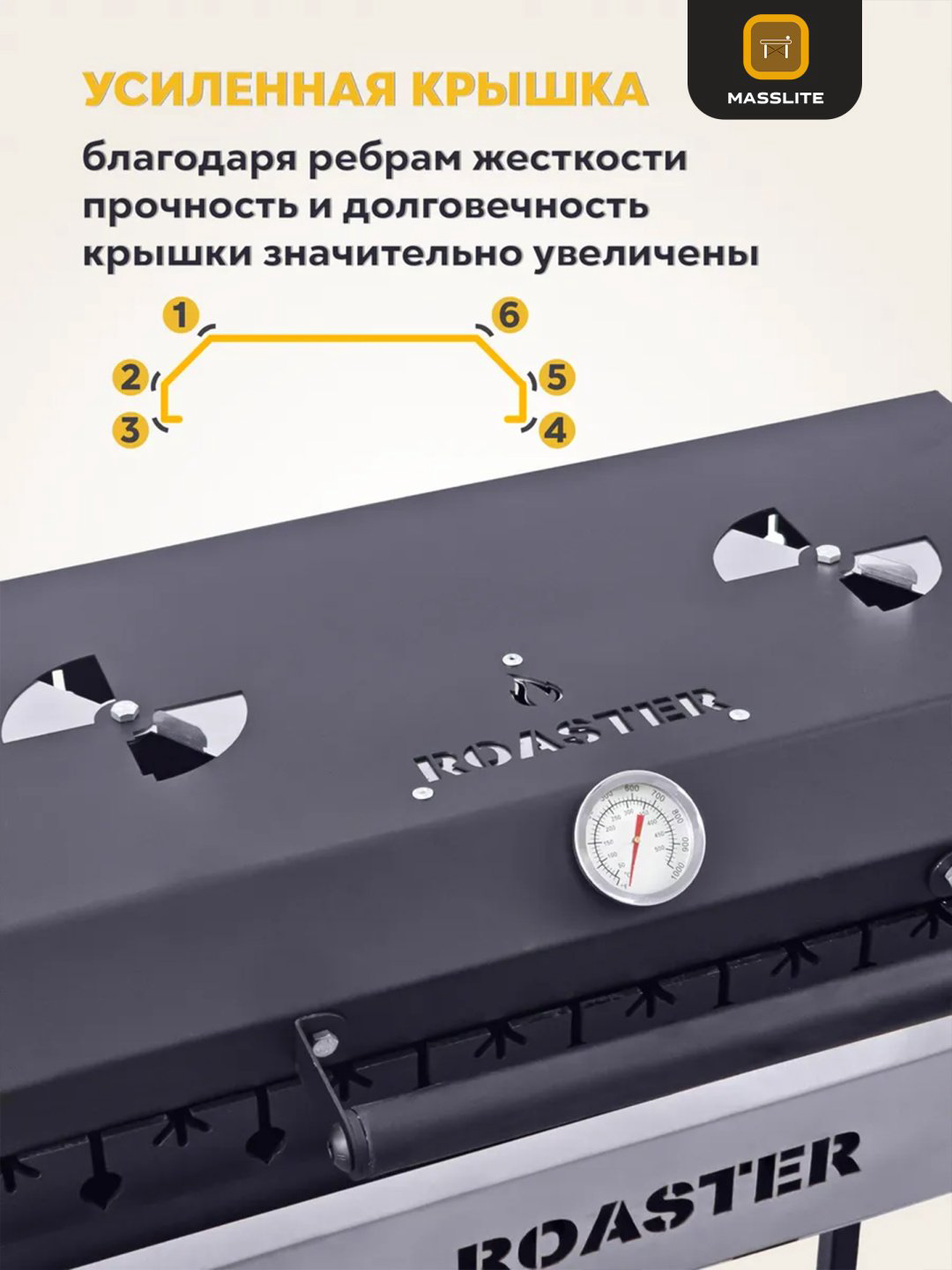 MassLite гриль-мангал DD-001175, сталь купить,NaN