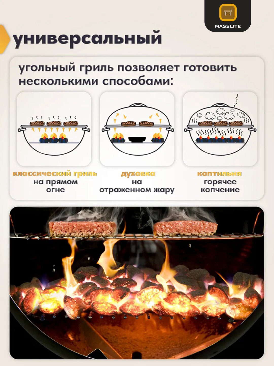 MassLite барбекю, гриль DD-001190, сталь купить,NaN