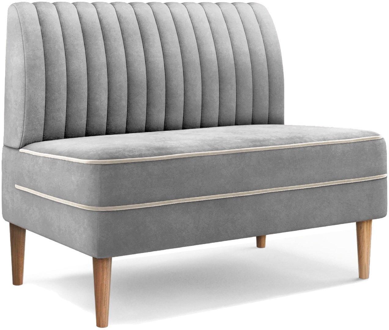 Мини-диван MONOFIX АММА, 100х61 см, обивка велюр, светло серый купить,NaN