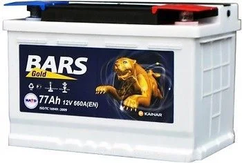 Аккумулятор Bars Gold 6СТ 77Ah обратная полярность справа+
