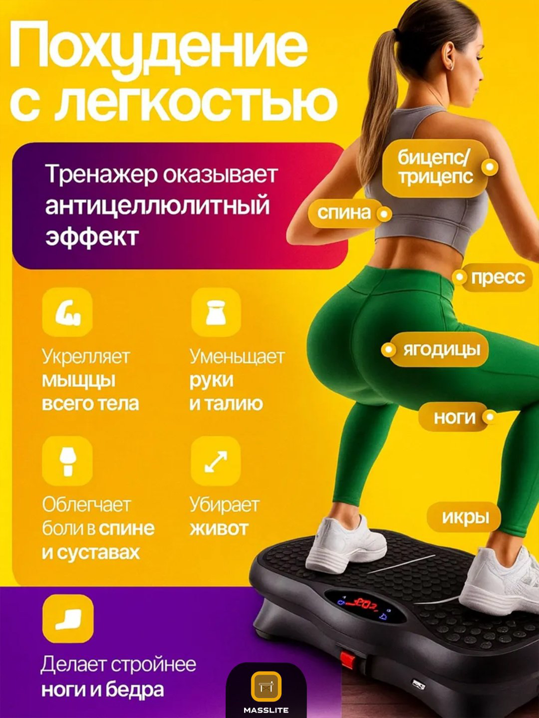 Виброплатформа MassLite горизонтальная купить,NaN