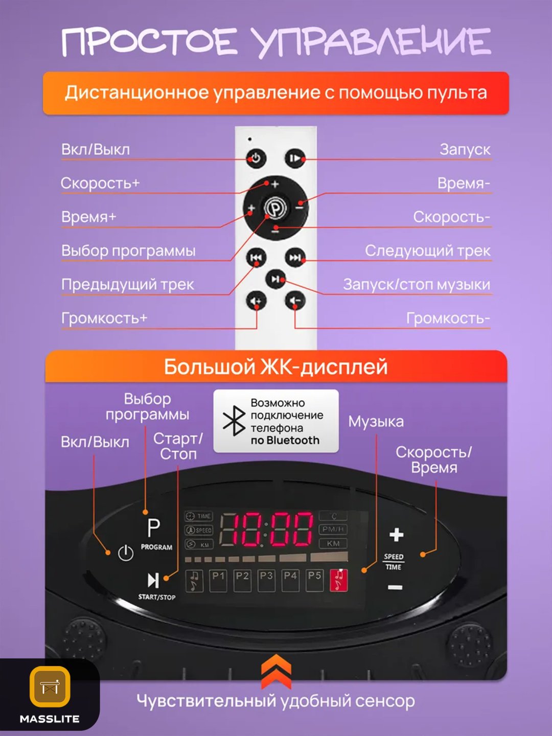 Виброплатформа MassLite горизонтальная