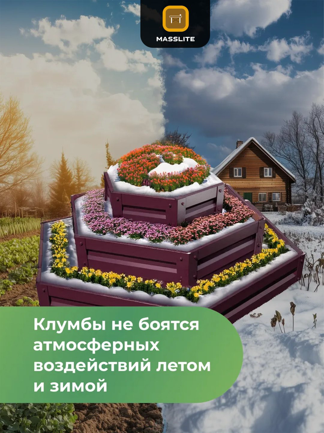 MassLite клумба DD-001495 красный купить,NaN