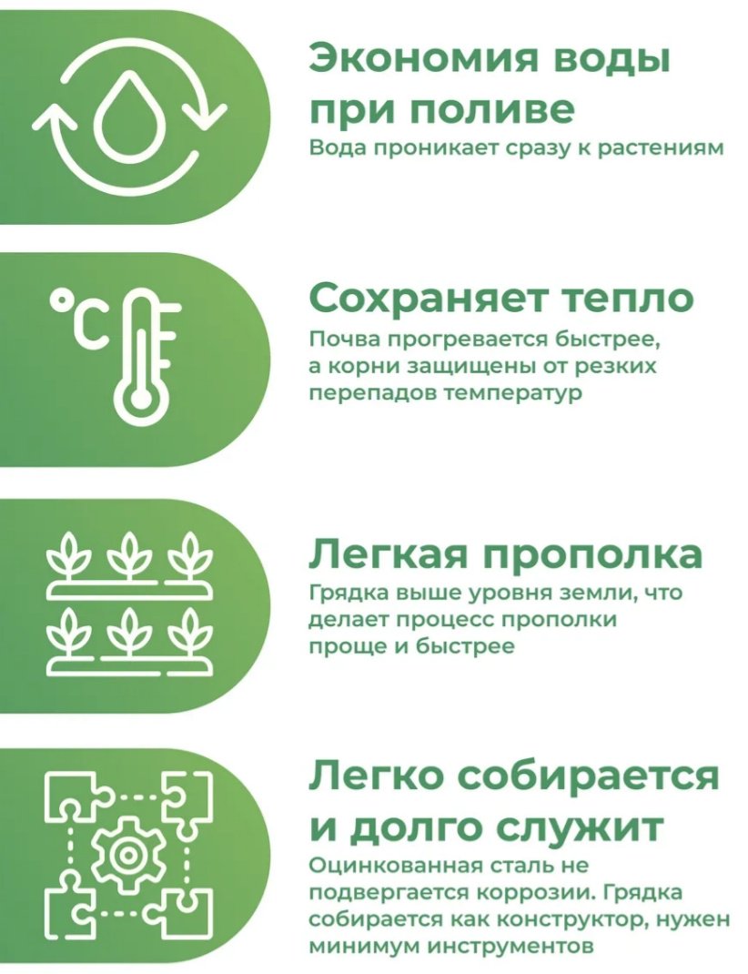 Грядка 300*100*20 серебристый