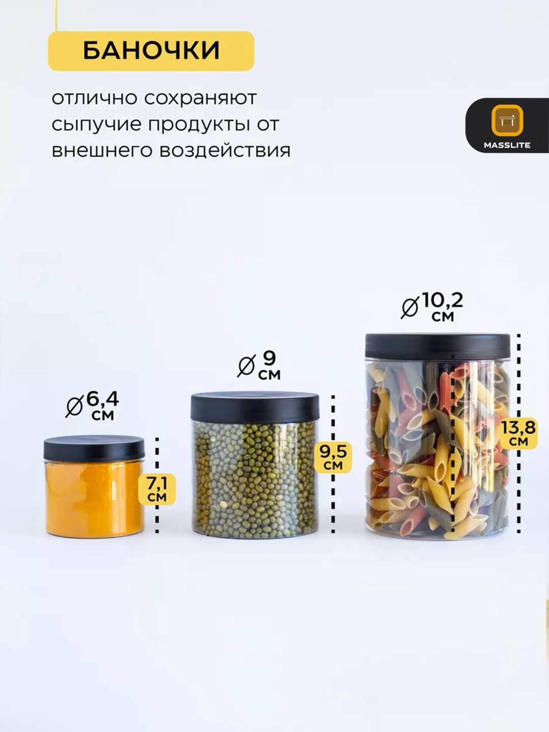 MassLite набор контейнеров DD-000074, пластик купить,NaN