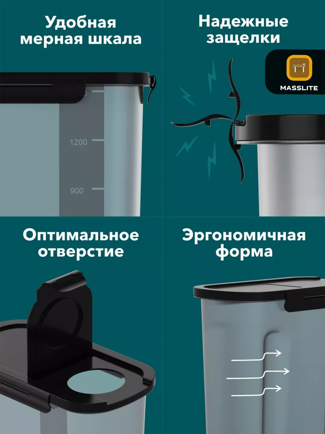MassLite набор контейнеров DD-000319, пластик купить,NaN