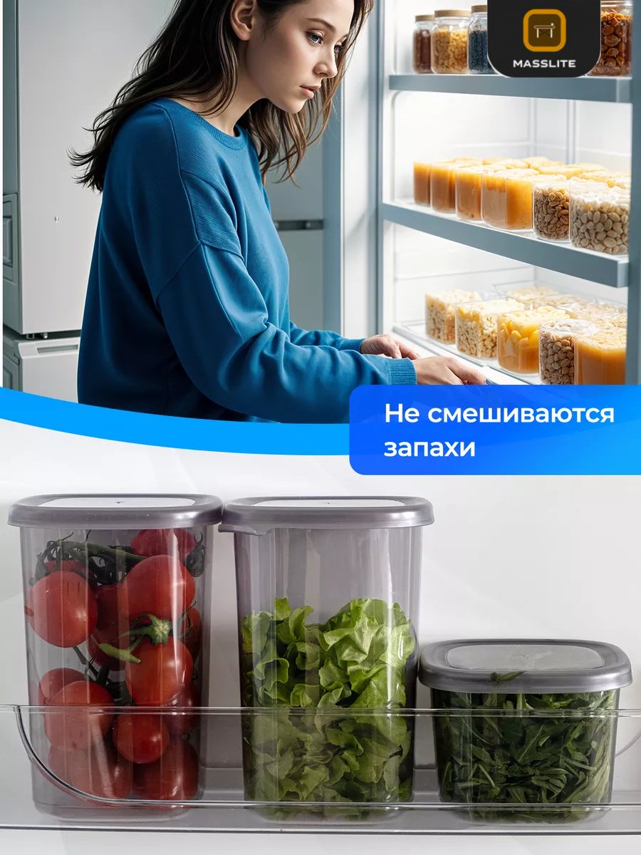 MassLite набор контейнеров МС-100025, пластик купить,NaN
