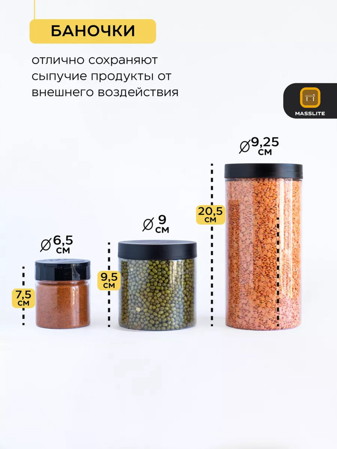 MassLite набор контейнеров DD-000065, пластик купить,NaN