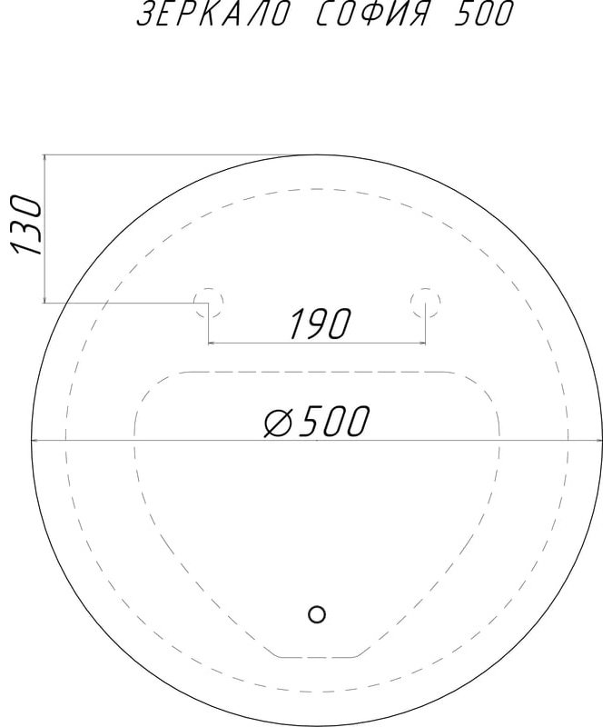 Зеркало настенное Домино София 50x50см купить,34600