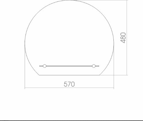 Зеркало настенное Mixline Елена 57x48см