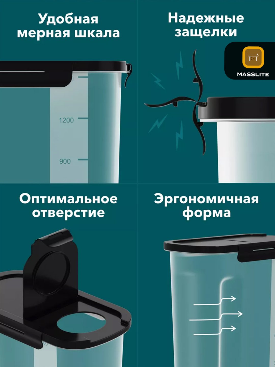 MassLite набор контейнеров DD-000320, пластик купить,NaN