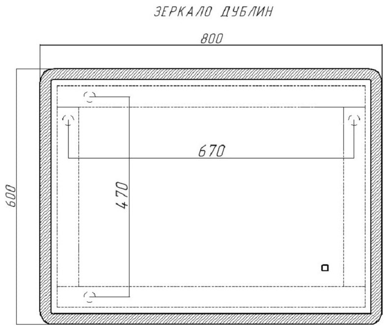 Зеркало настенное Домино Дублин 80x60 см купить,NaN