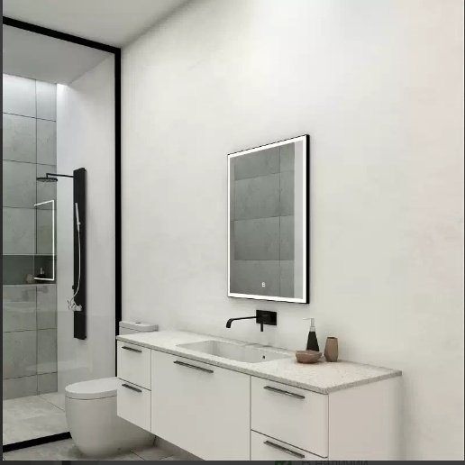 Зеркало настенное Континент Frame Black LED 100x70см купить,129536