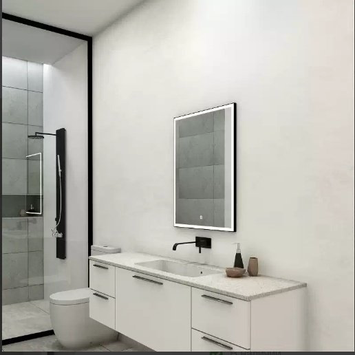 Зеркало настенное Континент Frame Black LED 100x70см купить,129536