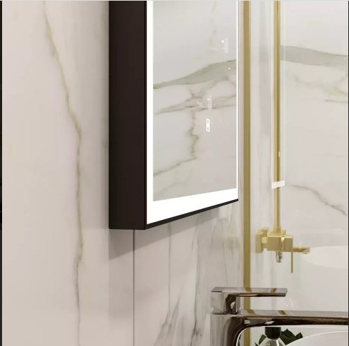 Зеркало настенное Континент Frame Black LED 100x70см купить,129536