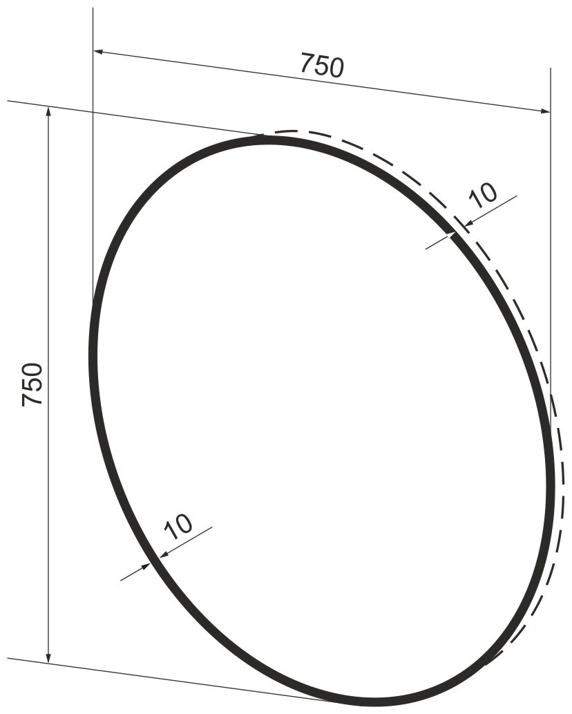 Зеркало настенное KABINKA.KZ 75x75см купить,NaN