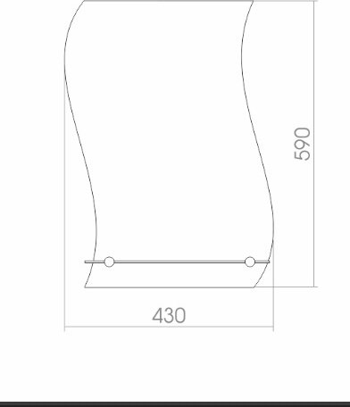 Зеркало настенное Mixline Волна 43x59см купить,15400