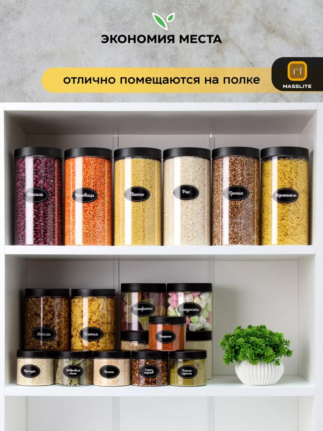 MassLite набор контейнеров DD-000064, пластик купить,NaN