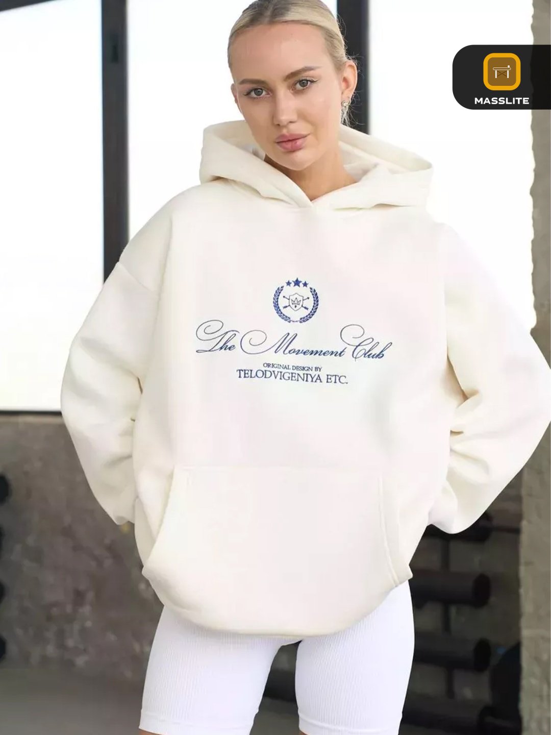 Худи MassLite The Movement Club белый купить,NaN