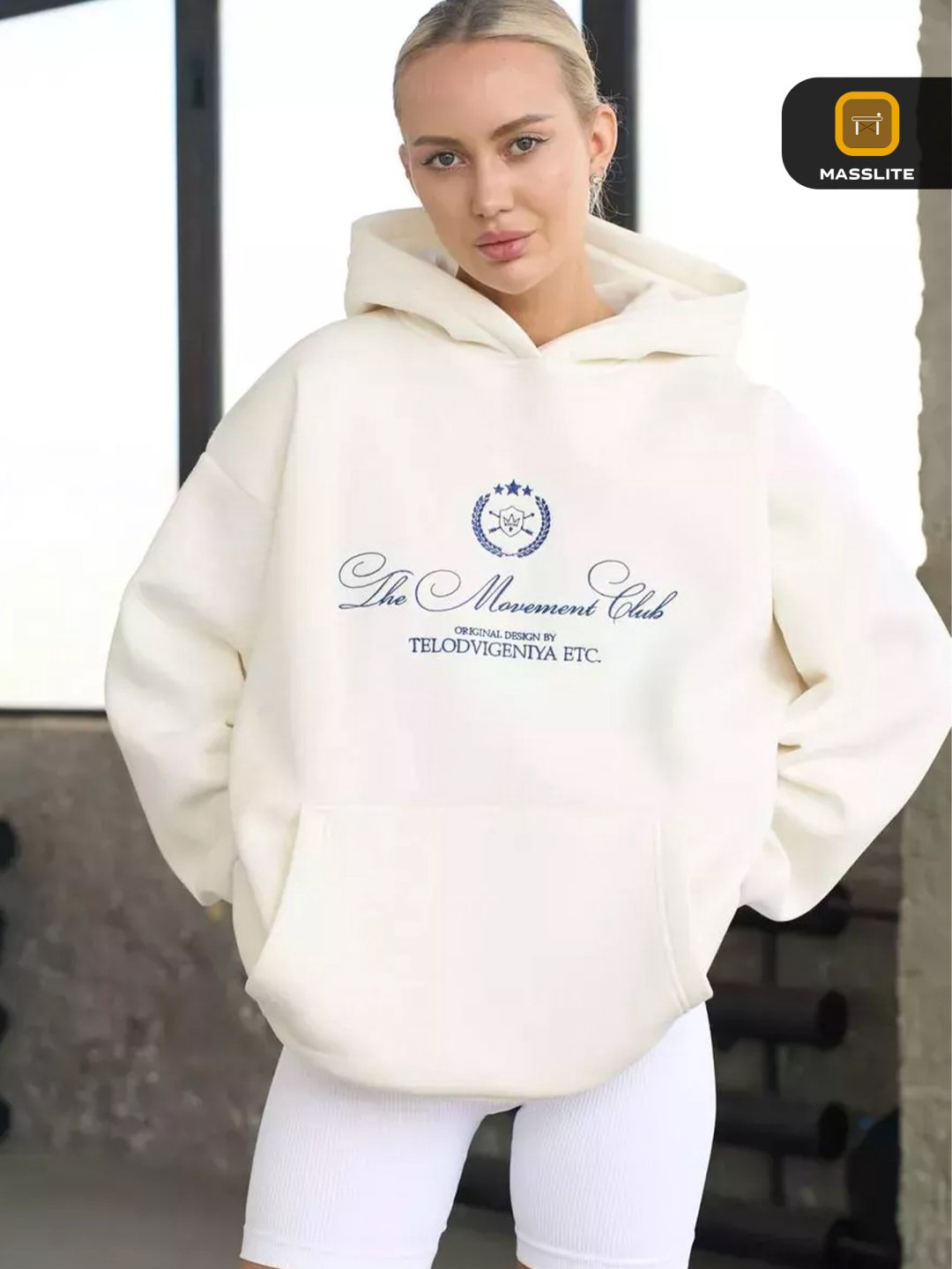 Худи MassLite The Movement Club белый купить,NaN