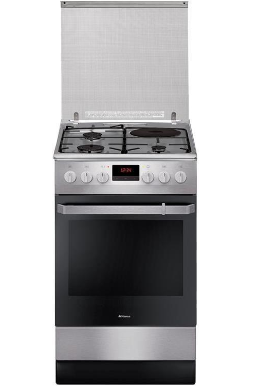 Комбинированная плита Hansa FCMX682090 черно-серебристая купить,0