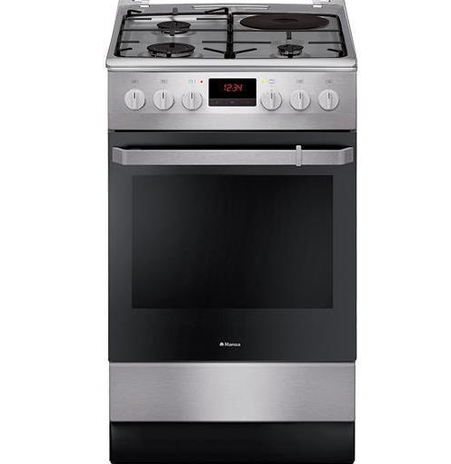 Комбинированная плита Hansa FCMX682090 черно-серебристая
