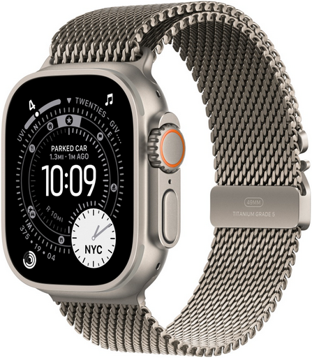 смарт-часы Apple Watch Ultra 3 2025 GPS+Cellular 49 мм Rugged Titanium Case Natural Titanium Milanese Loop - L