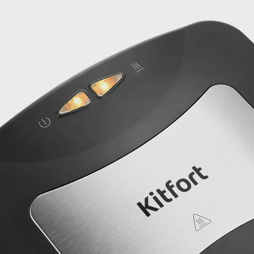 Вафельница Kitfort KT-1660 черно-серебристая