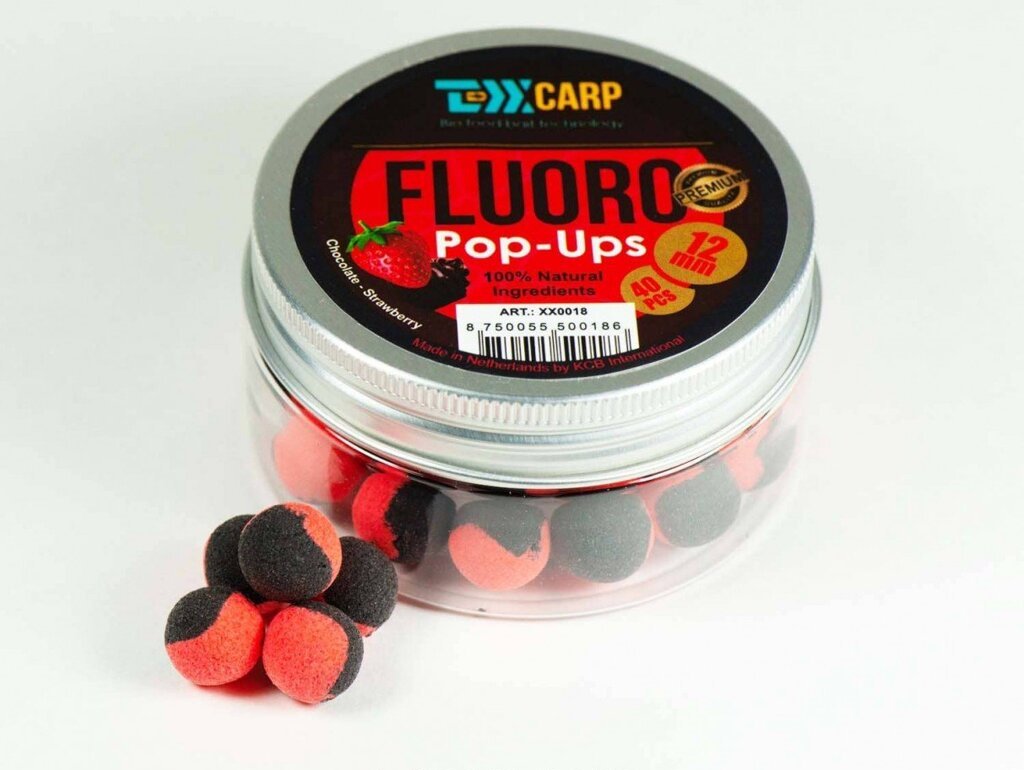 Бойлы TEXX Carp  Fluoro Pop-Ups Chocolate-Strawberry 12mm 40 pcs купить,NaN