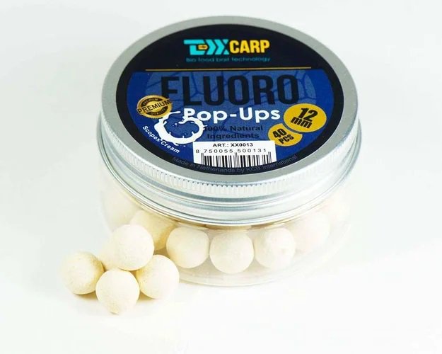 Бойлы TEXX Carp  Fluoro Pop-Ups Scopex Cream 12mm 40 pcs белые купить,NaN