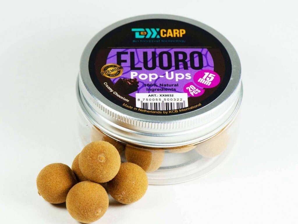 Бойлы TEXX Carp  Fluoro Pop-Ups Creamy Chocolate 15mm 20 pcs  купить,NaN