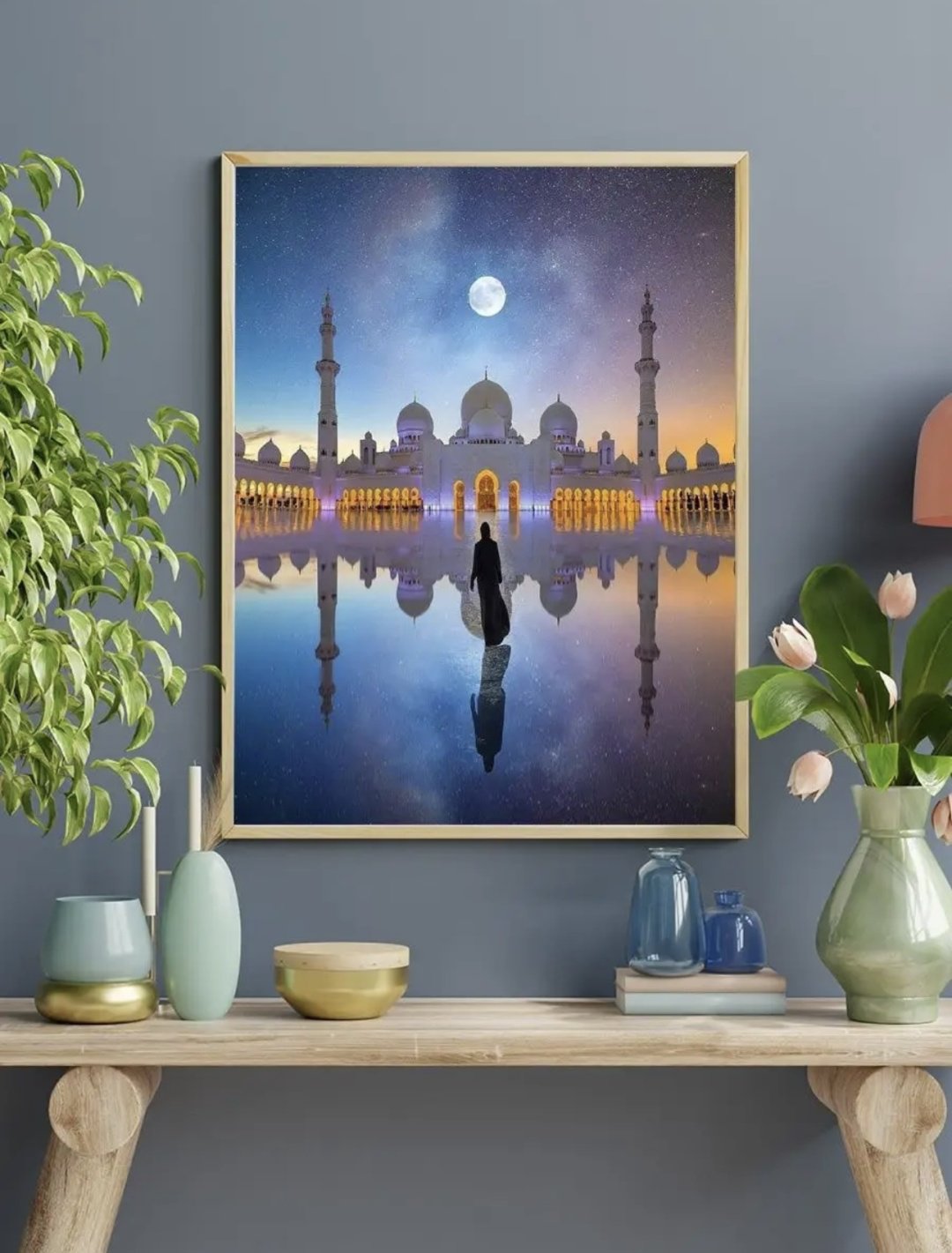 Картина Мечеть в Абу-Даби холст на подрамнике 50x40 см купить,NaN