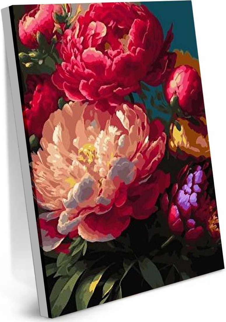 Картина Живопись по номерам Большие пионы 162920637 холст на подрамнике 40x50 см купить,NaN